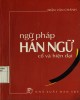Ebook Ngữ pháp Hán ngữ cổ và hiện đại: Phần 2