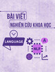 Dạy học ngôn ngữ theo nhiệm vụ ở các lớp kỹ năng nói của sinh viên chuyên ngữ trường Đại học Nha Trang