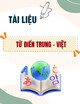 Tài liệu Từ điển Trung - Việt